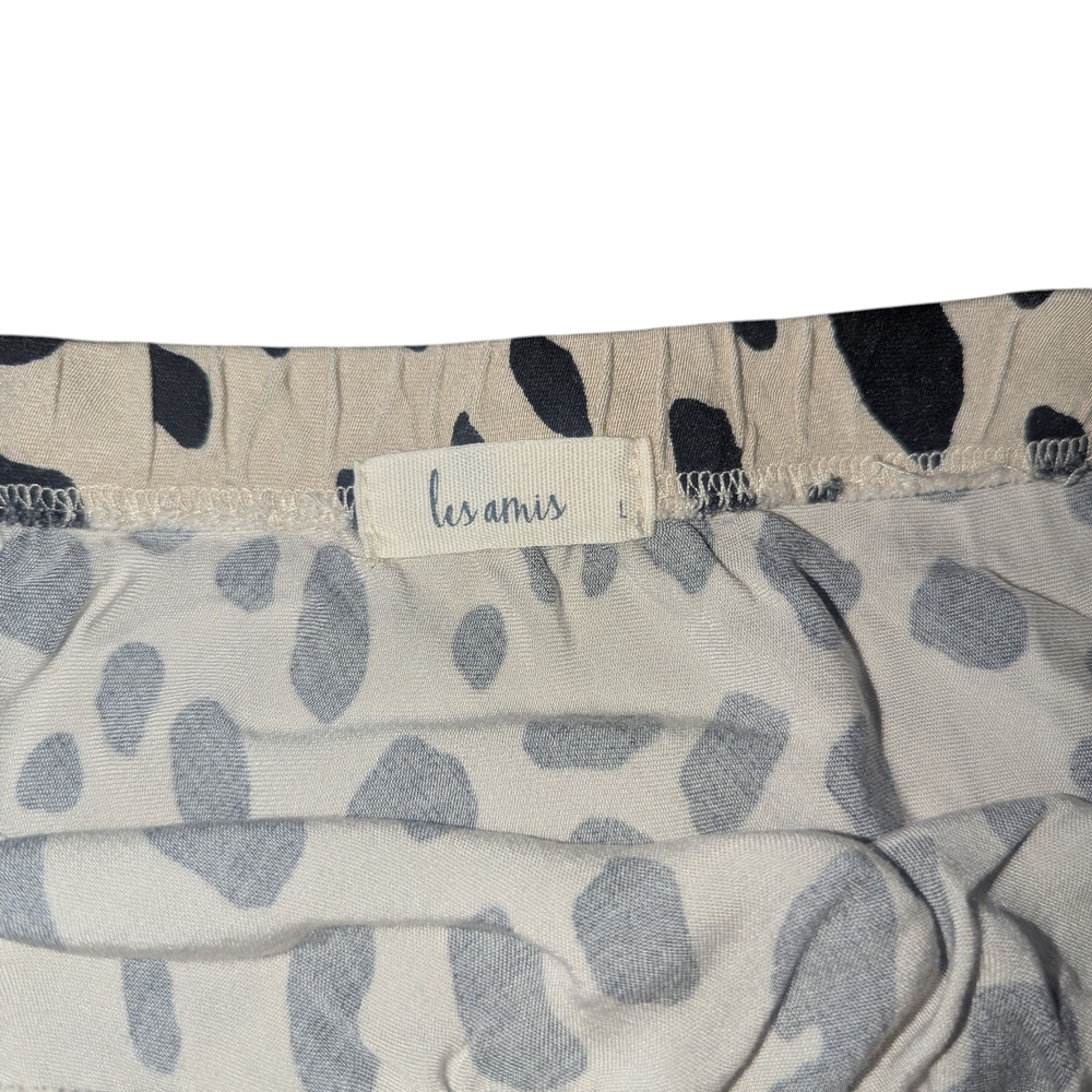 🛍️Elegant Black and White Leopard Print Midi Skirt - Picture 4 of 4